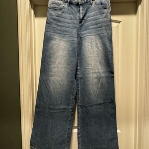 Stylish Blue Wide Leg Women's Jeans
